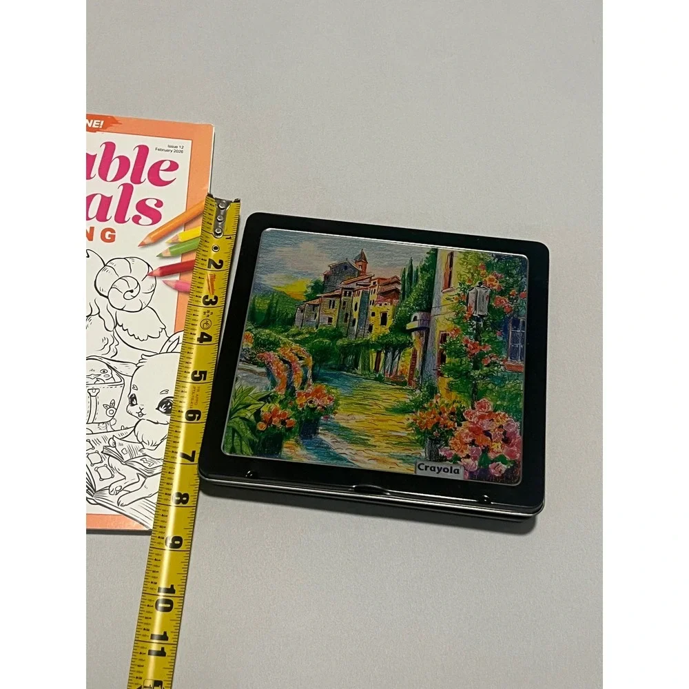 Crayola Signature 24ct Colored Pencils in Tin & Adorable Animals Coloring Book